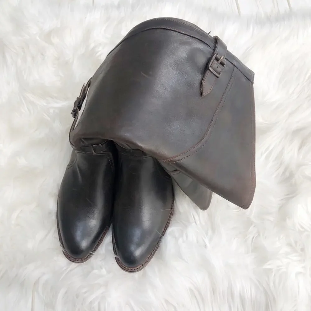 Frye Womens‎ Leather Dorado Tall Leather Solid Brown Riding Boots Size 6 NEW